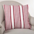 thumbnail image 1 of SARO 1952.R20S 20 in. Square Coastal Stripe Down Filled Throw Pillow  Red, 1 of 1