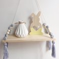 thumbnail image 3 of Étagère de Rangement en Bois avec Perles et Pompons pour Chambre d'Enfants, Décoration Murale pour la Maison, 3 of 8
