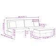 thumbnail image 4 of vidaXL 2 Piece Sofa Set with Pillows Dark Grey Velvet, 4 of 5
