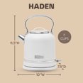 thumbnail image 4 of Haden Chelsea 1.7 Liter Electric Water Kettle with Base, Ivory & Chrome, 4 of 9