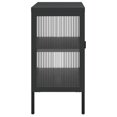thumbnail image 1 of vidaXL Sideboard Black 105x35x70 cm Glass and Steel, 1 of 5