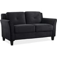 thumbnail image 2 of Bowery Hill Microfiber Loveseat, Black, 2 of 5