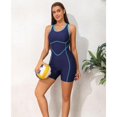 thumbnail image 3 of Beautyin Women's Athletic Boyleg One Piece Swimsuits with Pockets Racerback Modest Bathing Suit, 3 of 7