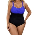 thumbnail image 1 of Bathing Suits for Women Plus Size Color Block Bathing Suits Womens Swimsuits 1 Piece Summer Swimsuit, 1 of 5