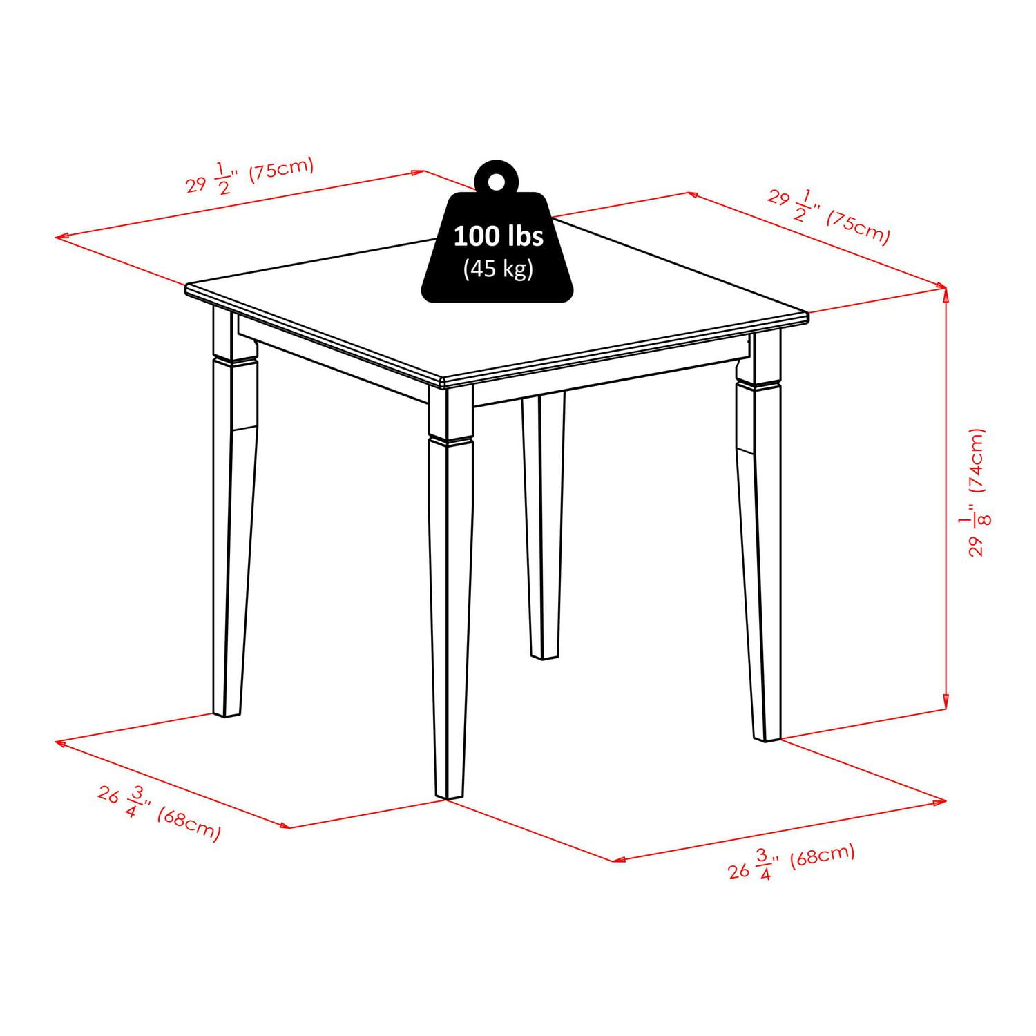 Table de salle à manger Kingsgate 5 pièces avec 4 chaises à dossier à barrettes Hamilton de Winsome - 94537