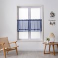 thumbnail image 2 of Innerwin Rideaux de Cuisine Déco Demi-Fenêtre Poche pour Tringle Simple Cantonnière Courte Semi-Transparente Moderne Couleur Unie Traitement de Luxe Bleu L:29 Pieds' x H:24 Pieds', 2 of 5