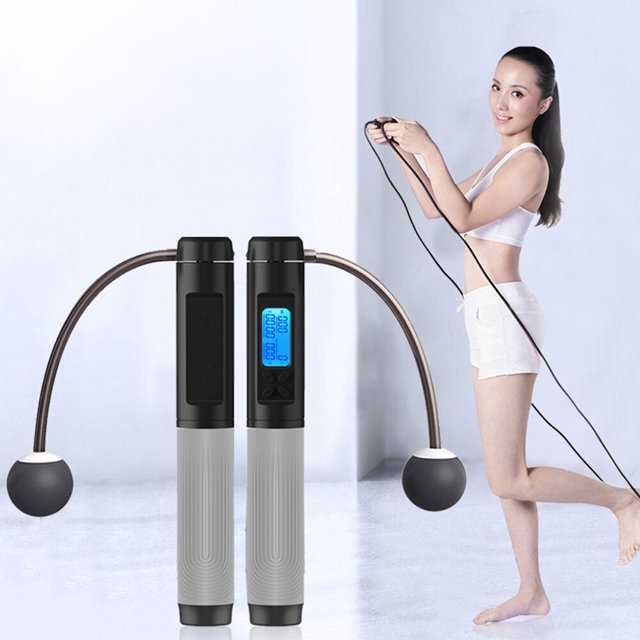 Automatic Electric Jump Rope with Cordless and Corded Mode for Gym Office Home Fitness