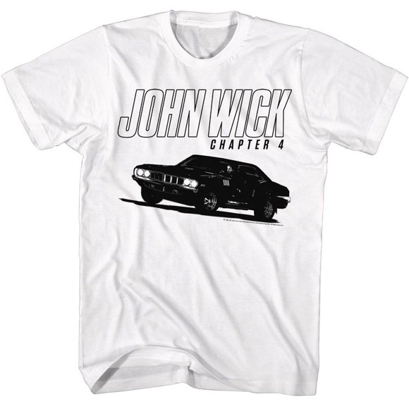 John Wick Chapter 4 Car White Adult T-Shirt 2Xl