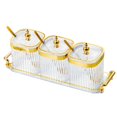 thumbnail image 4 of GROWTH TANK Divided Dried Fruit Plates Nuts Storage Tray Multipurpose for Cafe Shop Home Clear 3 Grids, 4 of 9