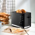 thumbnail image 3 of YAOMOBB Crispy Breakfast Toaster Home Toaster 2 Piece Bread US Plug Stainless Steel Wide Slot Fast Heating Detachable Crumb Tray DIY Breadfast Waffles Bagel, 3 of 6