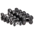 thumbnail image 4 of Signature Fitness Hex Dumbbells Strength Training Workout Equipment Set, 50 lbs, 4 of 4