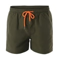 thumbnail image 1 of QunButy Men's Swim Trunk Knee Length Volley Comfort Liner Solid Quick Dry Board Shorts Bathing Suit Swimsuit, 1 of 4
