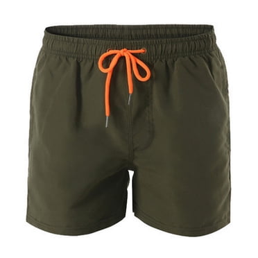 Ketyyh-chn99 Men Swim Shorts 2024 Fashion Mens Boxers Briefs Swim Trunks Board Shorts Beach Shorts Bathing Suits forMen Army Green,M