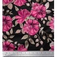 thumbnail image 1 of Toile de Coton Imprimé Floral Feuille & Œillet par Yard 56 Pouces de Large, 1 of 1