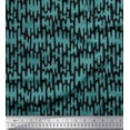 thumbnail image 1 of Soimoi Tissu Satin Modal Noir Imprimé Abstrait par Yard 42 Pouces de Large, 1 of 3