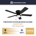 thumbnail image 4 of Prominence Home Benton 52" Indoor LED Ceiling Fan with Light and Pull Chain, Matte Black, 4 of 12