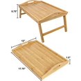 thumbnail image 2 of Greenco Foldable Bamboo Breakfast Table Serving Tray, Labtop Desk, Bed Table, 2 of 3