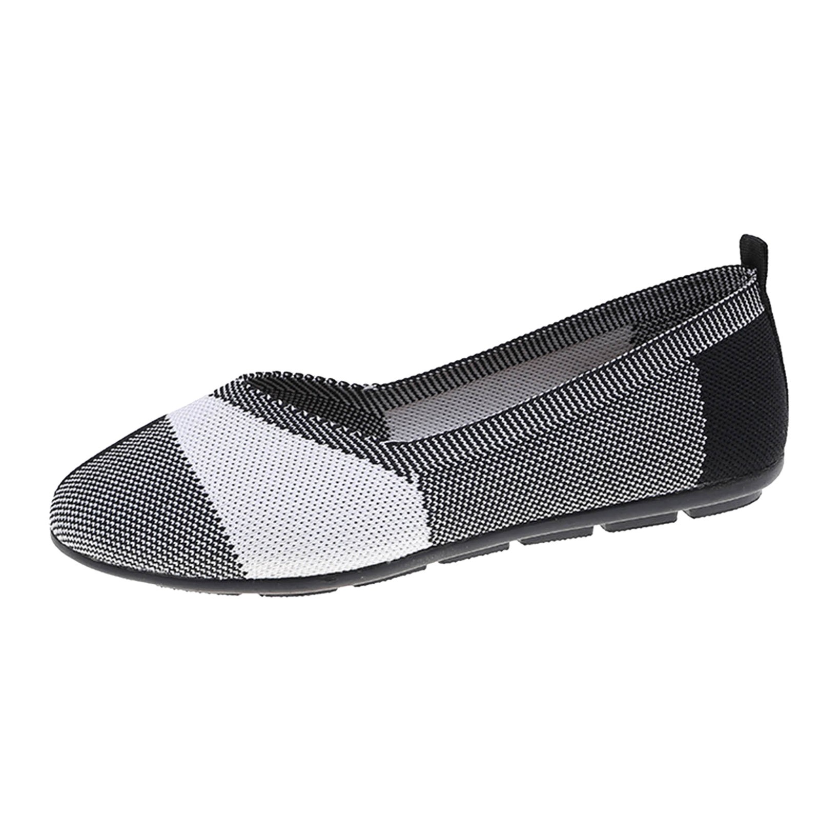B91xZ Mocassin Pointu pour Femmes Confortable Bout Rond Fermé Ballerines Chaussures de Soirée Décontractées Formelles Mariage Danse, Noir 8