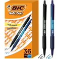 thumbnail image 1 of BIC Soft Feel Retractable Ballpoint Pen with 1.0 mm Medium Point and No-Slip Grip, 36-Count in Assorted Ink (Color	Black and Blue,  Ink Color	Black/Blue), 1 of 3