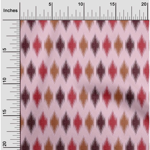 oneOone Cotton Flex Fabric Argyle Ikat Decor Fabric Printed BTY 40 Inch Wide