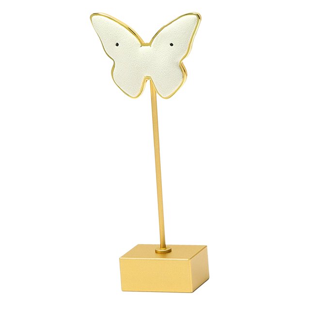 Milaget Butterfly Earrings Stand Holder Jewelry Display Rack for Retail Beige