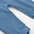 thumbnail image 4 of tarylea Newborn Baby Girls Boys Clothes Crew Neck Button Rompers Long Sleeve Solid Color Jumpsuits Casual Fall Comfy Outfits, 4 of 5