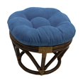 thumbnail image 1 of Blazing Needles 93301-18IN-MS-SB Coussin de Repose-Pieds Rond Uni en Microsuède Capitonné de 18 Pouces - Brun Selle, 1 of 2
