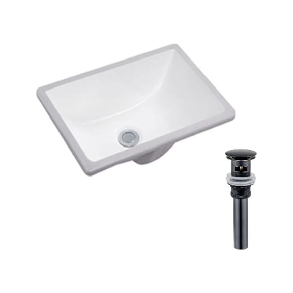 DROP Bath and Kitchen DR091200 Undermount Bathroom Sink Set