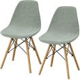 thumbnail image 1 of Shell Dining Room Chair Slipcovers Set of 2/4/6,Stretch Modern Armless Lounge Chair Slipcovers Protector for Kitchen Dining Living Room(Pine Green,2Pcs), 1 of 5