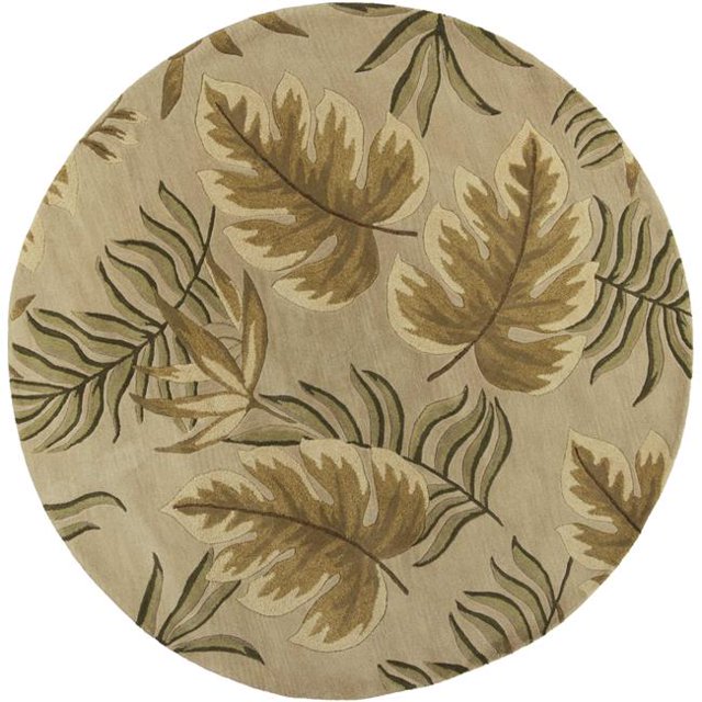 HomeRoots 350149 Tapis Rond en Laine de Sable 7 Pi. 6 Po.