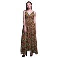 thumbnail image 1 of Bimba Robe Longue à Imprimé Floral pour Femmes, Bretelles Spaghetti, Col en V, Maxi, Tenue de Plage - Xxx-Grand, 1 of 5