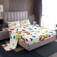 thumbnail image 1 of YST Sloth Bed Sheets Set Funny Animal Sheet Set For Girls Kids Cute Flower Animal Bed Set King Size, Wild Animal Sheets Botanical Flower Pattern 3D Fitted Sheet + Top Sheet + 2 Pillowcases, 1 of 5