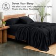 thumbnail image 4 of Bare Home Ultra-Soft Stretchy Sheet Set - Premium 1800 Collection - Deep Pockets - 4 Piece - Full, Black, 4 of 8