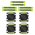 thumbnail image 1 of Unique Bargains 10Pcs Car Door Handle Protector Carbon Fiber Reflective Sticker Door Handle Protective Film Decals Green, 1 of 7