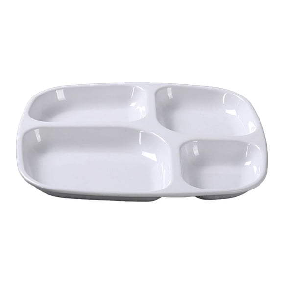 Heat Imitation Porcelain Compartment Fast Food Trays Specifically Designed For School And Unit Canteens Commercial Grade Tableware