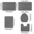 thumbnail image 3 of Vaidha Memory Foam Bath Mat 5 Set Bathroom Rugs For 5 Pcs Toilet Mats Universal Soft Comfortable Water Absorption Non-Slip Thick Machine Washable Easier To Dry Dark, 3 of 7