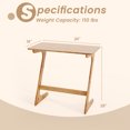 thumbnail image 3 of Costway Bamboo Sofa Side Table Z-Shaped Spacious Tabletop Space-Saving TV Snack Tray Natural, 3 of 10