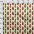 thumbnail image 2 of oneOone Polyester Lycra Fabric Leaves|Floral & Paisley Block Print Fabric BTY 56 Inch Wide, 2 of 4
