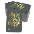 thumbnail image 1 of Inkdotpot Gold Foil Paper Hang Tags Merry And Bright Christmas Favor Tags 50 Pieces, 1 of 6