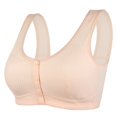 thumbnail image 1 of LNGOOR Front Closure Bras For Women Plus Size Full Coverage Bras Front Button Shaping Cup Shoulder Strap Bras Post Surgery Brassiere Sports Bra Wireless Minimizer Extra-Elastic Bra Everyd, 1 of 7