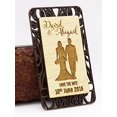thumbnail image 1 of Custom Engraved Wooden Magnet Personalized Gift 10 Rustic Wedding Save The Date Wooden Magnet, 1 of 2
