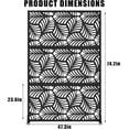 thumbnail image 3 of OUYAWEI Metal Privacy Screen,Freestanding Decorative Divider,Extended Height Privacy Screen with Stable Base for Garden,Petal design, 3 of 8