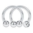 thumbnail image 1 of Up to 65% Off Nose Ring Hoop Magnetic Horseshoe Rings Stainless Steel Faux Septum Rings Necklace Rings Earring Jewelry on Clearance, 1 of 1