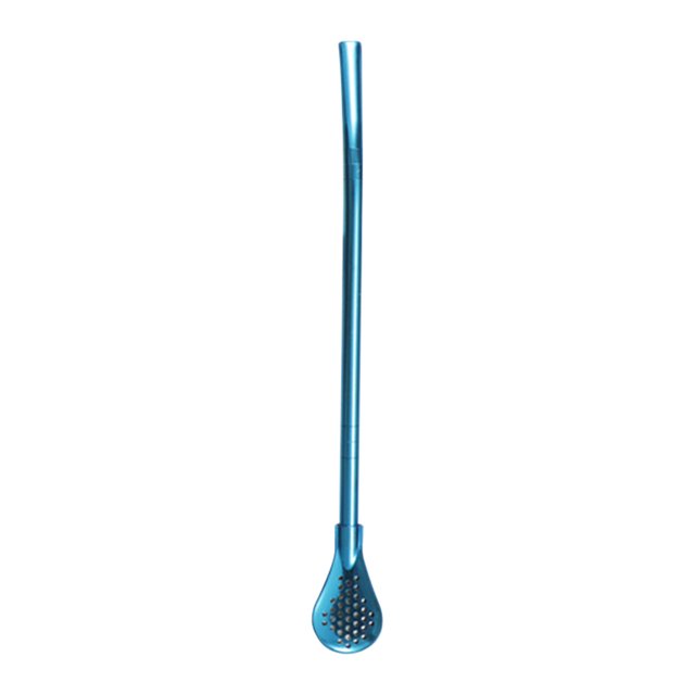 XZNGL Stainless Steel 304 Detachable Straw Colander Tea Leaking Juice Residue Spoon Milk Tea Coffee Stirring Spoon