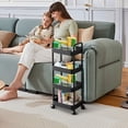 thumbnail image 5 of Fesfesfes 4-Tier Multi-Room Storage System,Office Living Room Rolling Cart with Removable Plastic Bins for Kitchen Bathroom Laundry, 5 of 5