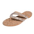 thumbnail image 2 of LSLJS Summer Flat Bottom Shoes Rhinestone Flip-Flops Women Flip Flops Casual Slippers, Women's Slippers, 2 of 9