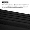 thumbnail image 4 of Unique Bargains Double Sided Color Flower Wrapping Paper Black+Gold 22.8'x22.8' Waterproof 10 Pack, 4 of 5