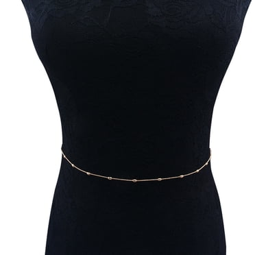 EGNMCR 1PCS Belly Waist Chain Waistband Bikini Beach Bikini Gold Body Necklace GD chain