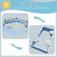 thumbnail image 4 of Outsunny Kids Sandbox with Cover for 3-12 Years Old, Light Blue, 4 of 10