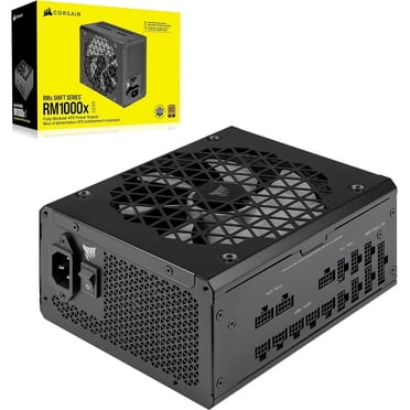 Corsair RMx Shift Series RM1000x Fully Modular ATX Power Supply, ATX12V v3.1 & PCIe 5.1 Compliant, AC 100-240 V - 1000 Watt, 105°C-Rated Capacitors - 80 Plus Gold Efficiency (Black)